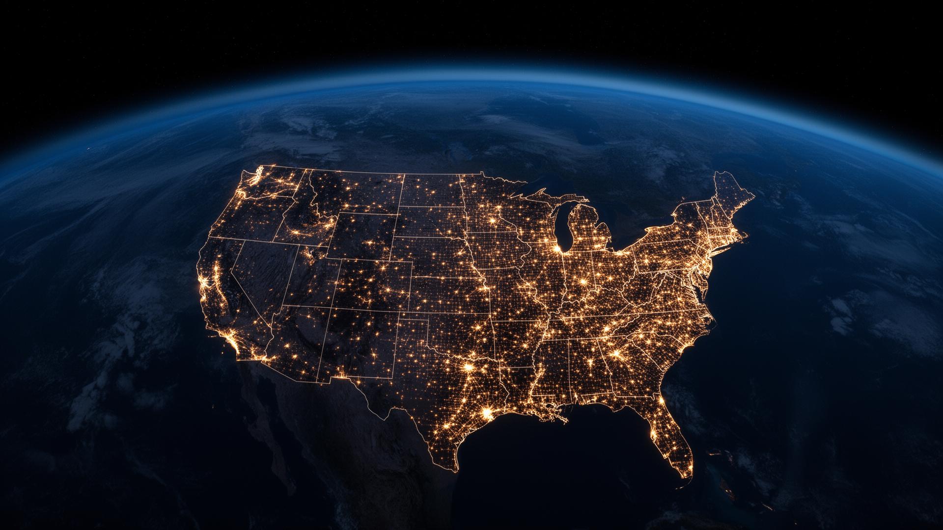 United States map highlighting nationwide business funding coverage